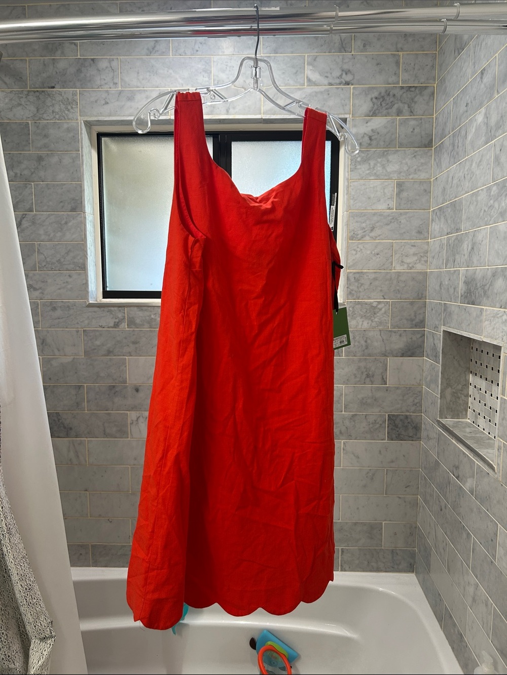 NWT kate spade for Target red orange scalloped sleeveless dress size medium